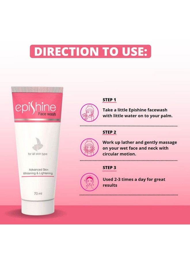 Advanced Skin Whitening And Brightening Face Wash (70Ml) : Pack Of 2