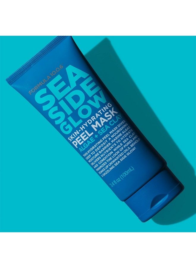 Sea Side Glow Skin Hydrating Peel Mask Peel Off Mask Conditions & Clears Clogged Pores Vegan Parabenfree Sulfatefree & Crueltyfree 3.4 Fl Oz