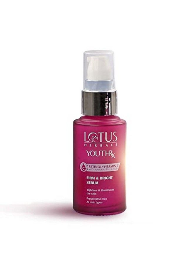 Youthrx Firm & Bright Face Serum ; Bakuchiol Retinol & Vitamin C ; Anti Ageing & Brightening ; 30Ml