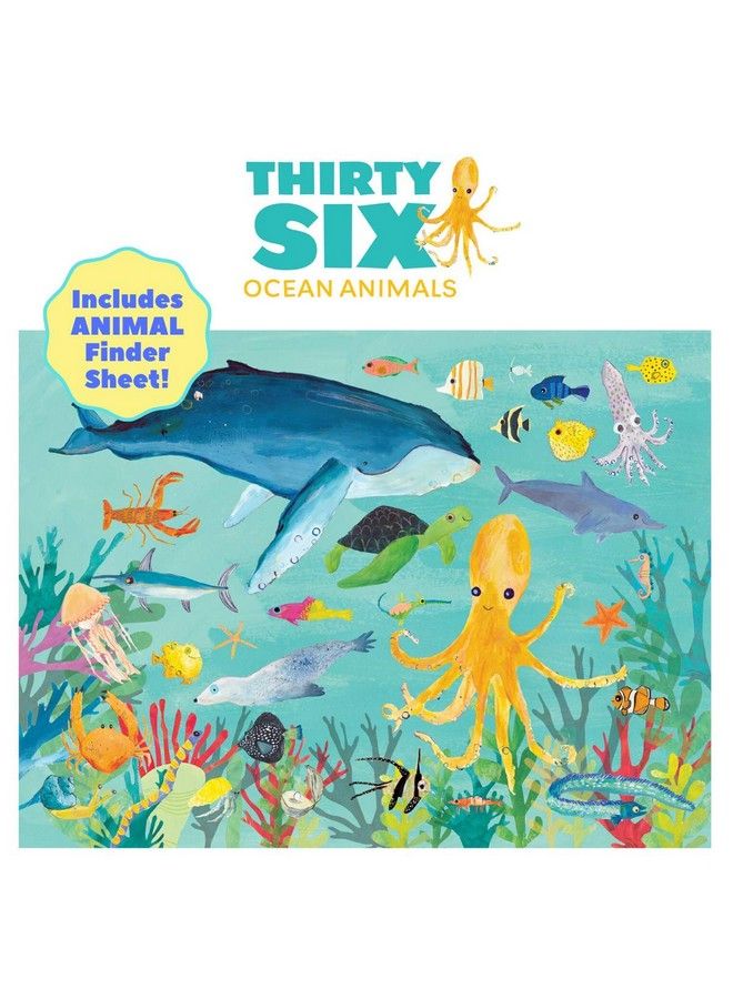 Thirtysix Ocean Animals 100 Piece Jigsaw Puzzle In Canister Includes Educational Animal Finder Sheet For Ages 5 Years And Up 1 Ea