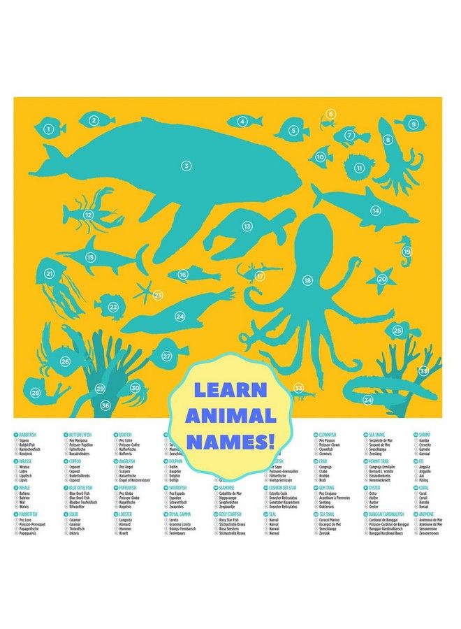 Thirtysix Ocean Animals 100 Piece Jigsaw Puzzle In Canister Includes Educational Animal Finder Sheet For Ages 5 Years And Up 1 Ea