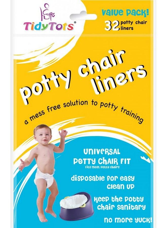 Tidytots Disposable Potty Chair Liners Value Pack Universal Potty Chair Fit (Fits Most Potty Chairs) 32 Liners