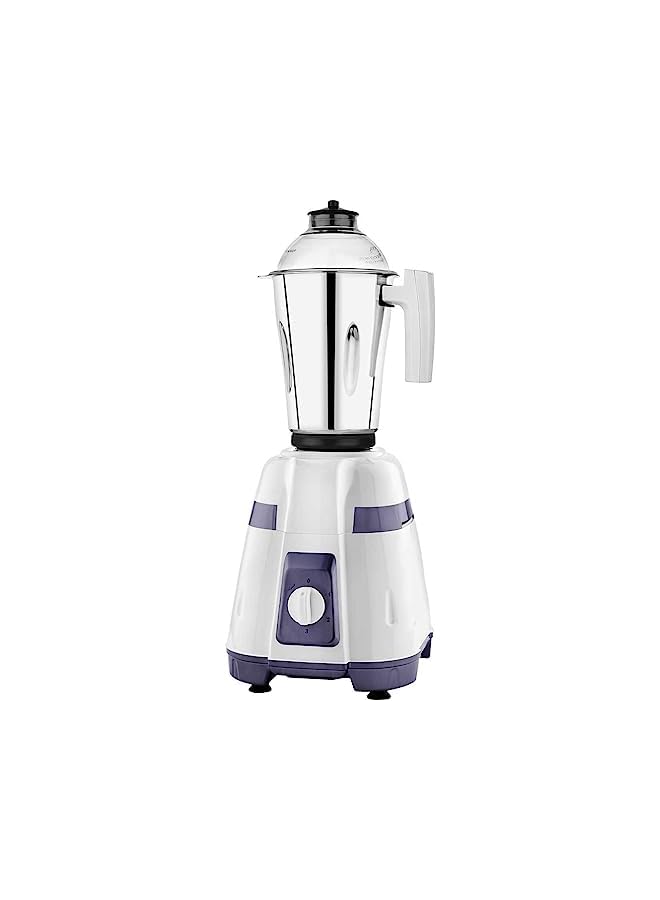 Bolt 550W White With Coating Body, 3-In-1 Mixer Grinder With Stainless Steel Jars & Blades – 3 Speed, Copper Winding Motor Dry & Wet Fine Grinding Mixing Juicing – 2 Year Warranty (Made In Uae)