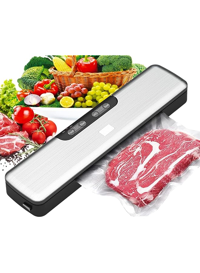 Vacuum Sealer Machine - Food Vacuum Sealer Automatic Air Sealing System For Food Storage Dry And Moist Food Modes Compact Design 12.6 Inch With 5Pcs Seal Bags Starter Kit