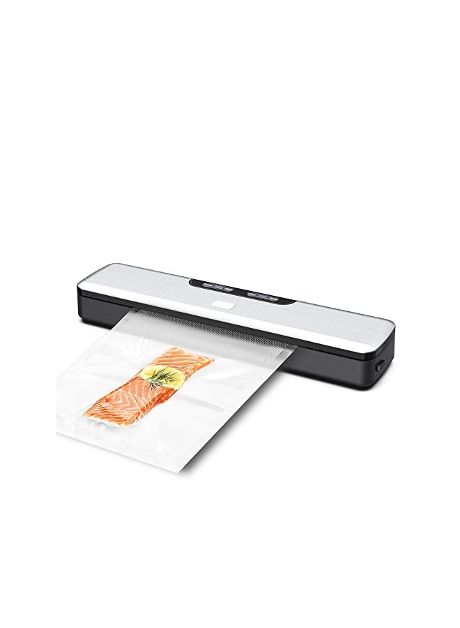 Vacuum Sealer Machine - Food Vacuum Sealer Automatic Air Sealing System For Food Storage Dry And Moist Food Modes Compact Design 12.6 Inch With 5Pcs Seal Bags Starter Kit