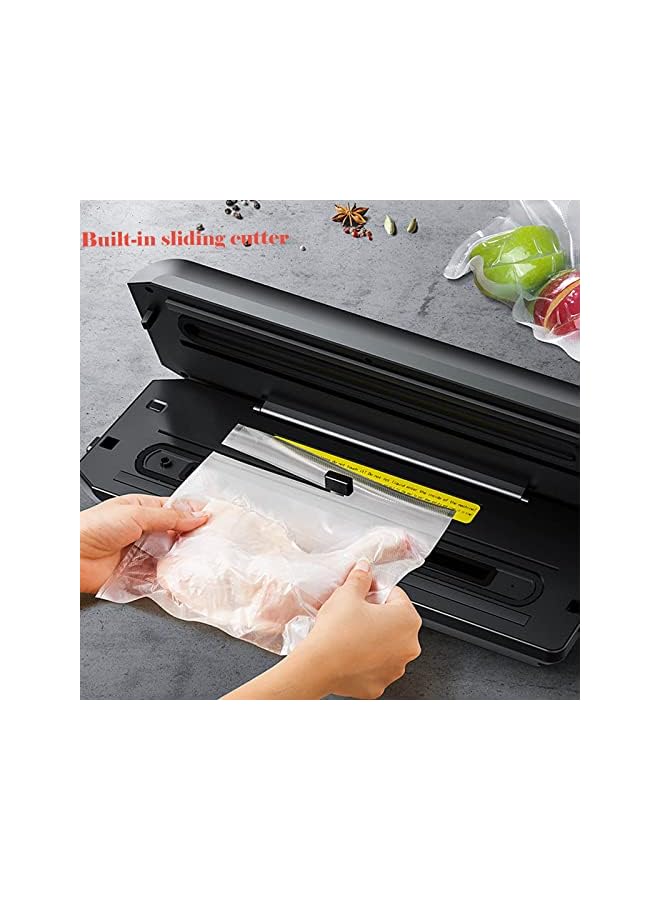 Sealer Machine, 5 In 1 Automatic Vacuum Sealing Machine With 10 Free Sealing Bags, Dry & Moist Modes, Easy To Clean, For Meat Or Wet Food In Home Kitchen,Compact Portable Design