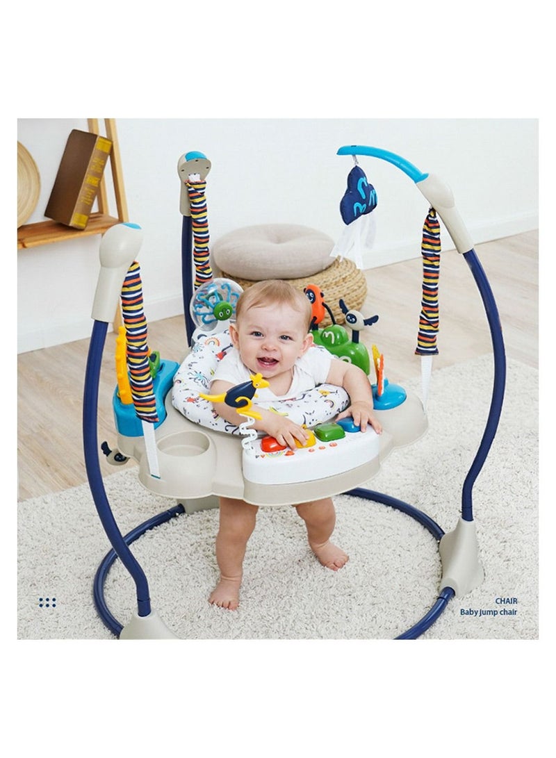 COOLBABY Baby Bouncing Chair Multifunctional Music Jumping Chair Chair Cushion Rotation