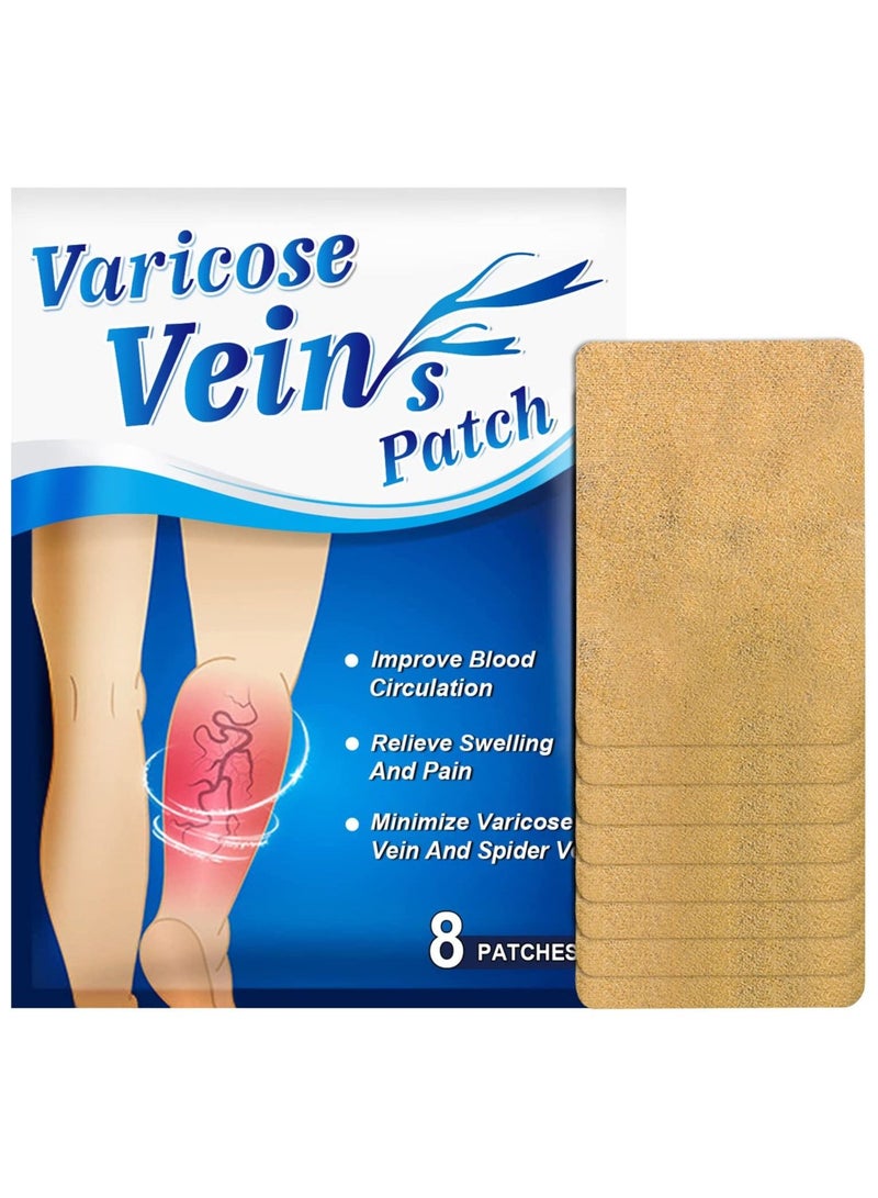 Varicose Veins Treatment Patch for Legs, Relief Leg Pain, Vasculitis, Spider Varicose Vein, Strengthen Capillary Health and Improve Blood Circulation 16 Pcs