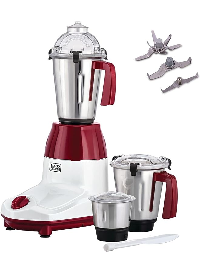 3-In-1 Multifunctional 750W Mixer Grinder With 3 Jars Set: Blender, Wet & Dry Grinder And A Chutney Jar Mg750-B5