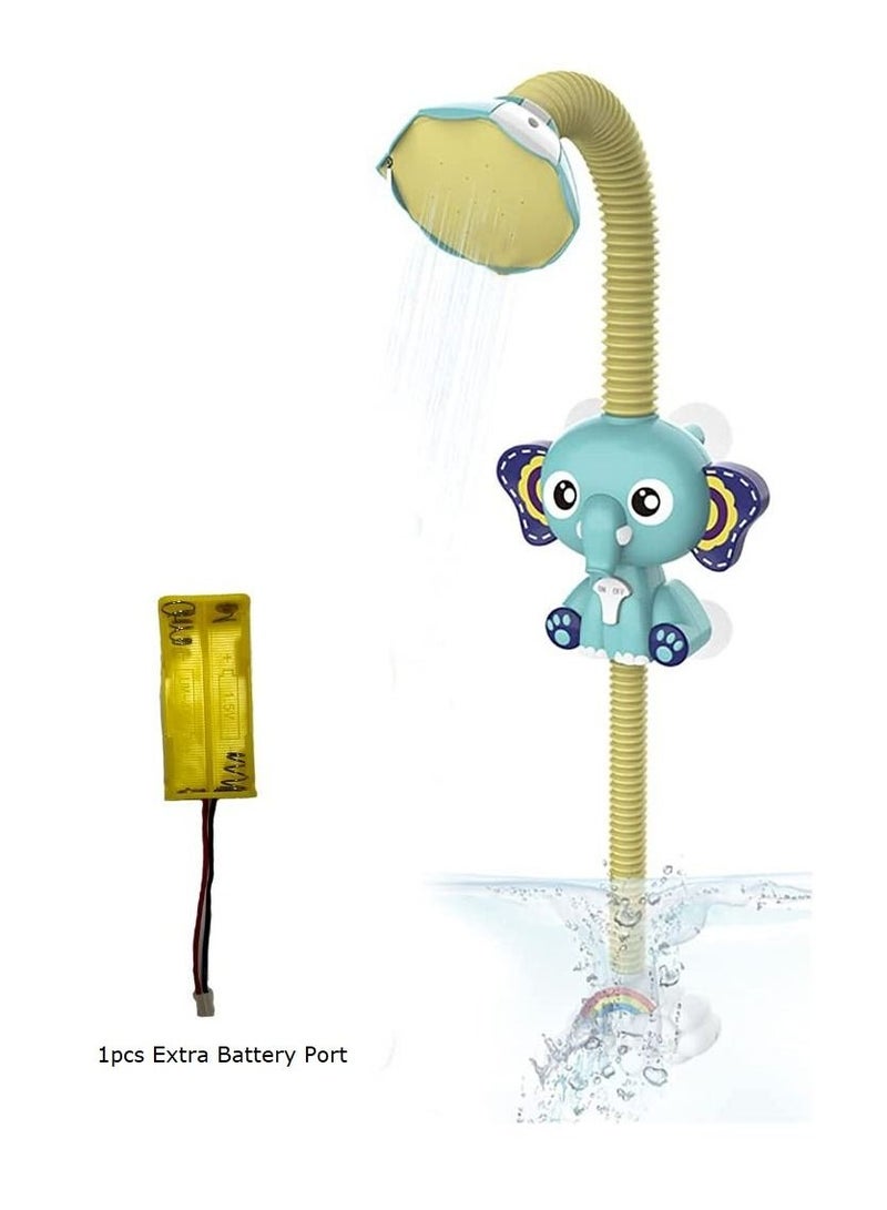 Fun Elephant Electric Shower Bath Toy with Adjustable Angle Hose and Large Water Output