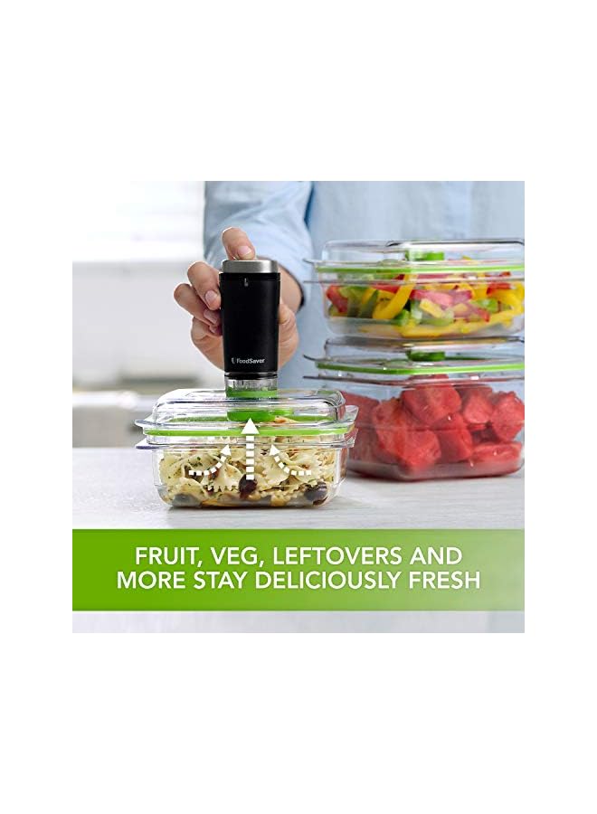 Handheld Cordless Food Vacuum Sealer Machine | With Charging Dock, 1 Vacuum Container And 10 Zipper Vacuum Bags | Vs1199 | Black/Silver