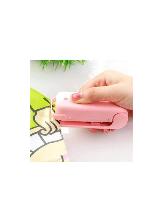 New Mini Sealing Machine Plastic Bag Sealer Machine Sealer For Plastic Bags Hand Sealer Machine Mini Food Sealermini Sealing Machine For Plastic Packaging (Pink,1 Pcs)