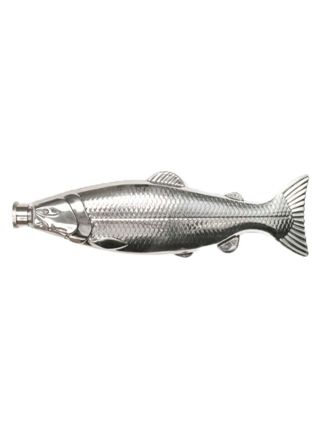 Fish Shaped Flask Silver