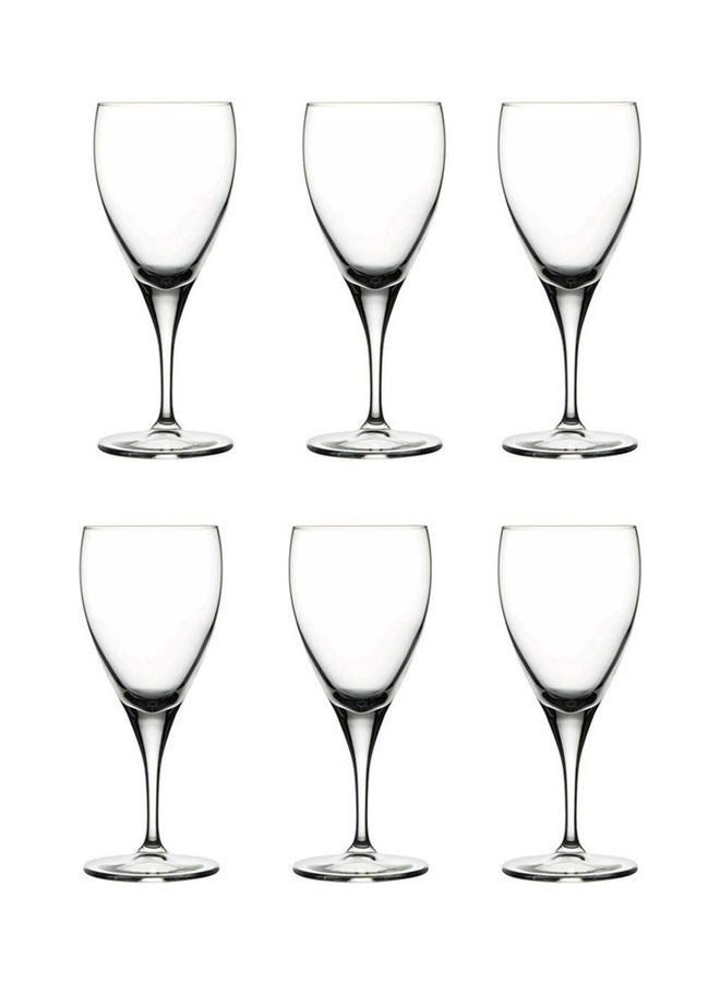6-Piece Goblet Glass Set Clear
