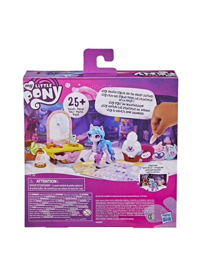 : A New Generation Movie Story Scenes Critter Creation Izzy Moonbow  Toy With 25 Accessories And 3Inch Purple Pony