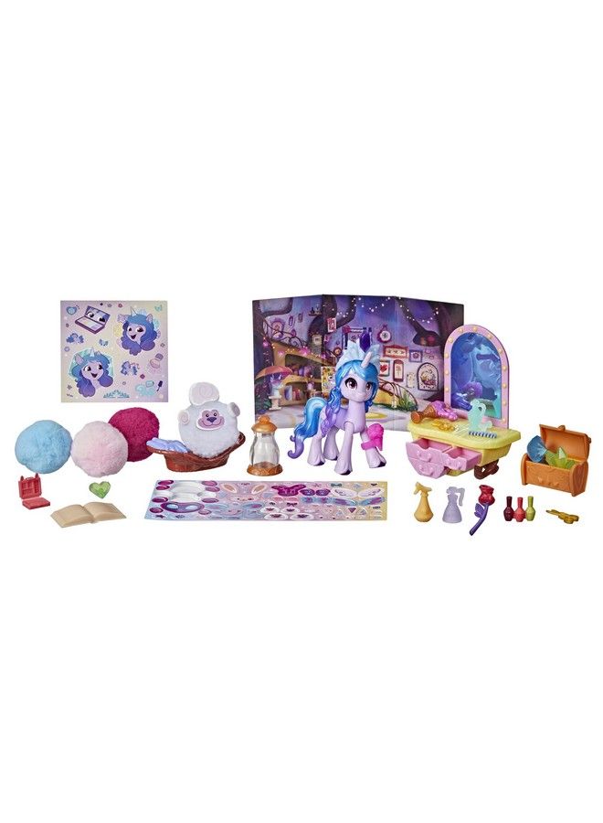 : A New Generation Movie Story Scenes Critter Creation Izzy Moonbow  Toy With 25 Accessories And 3Inch Purple Pony