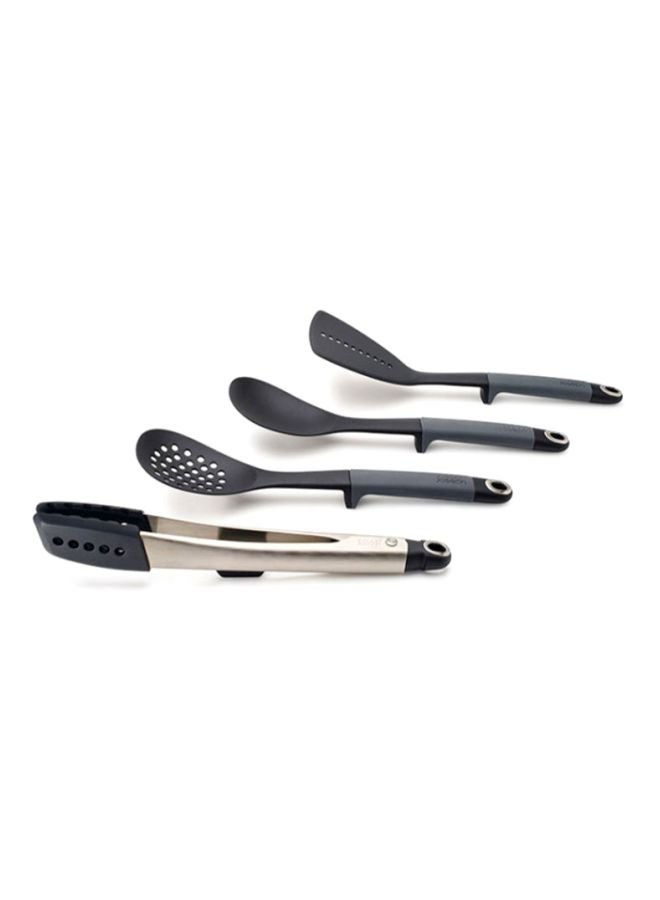 6-Piece Elevate Carousel Utensil Set Black/Sliver 21.5x21x35cm