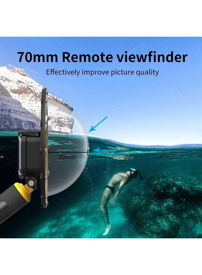 6 inches Dome Port Lens for GoPro Hero 11 Hero 10/9 Black,Waterproof Housing Case Hand Floating Grip Trigger, Transparent Cover Underwater Diving Photography (for Hero 11/10/9)