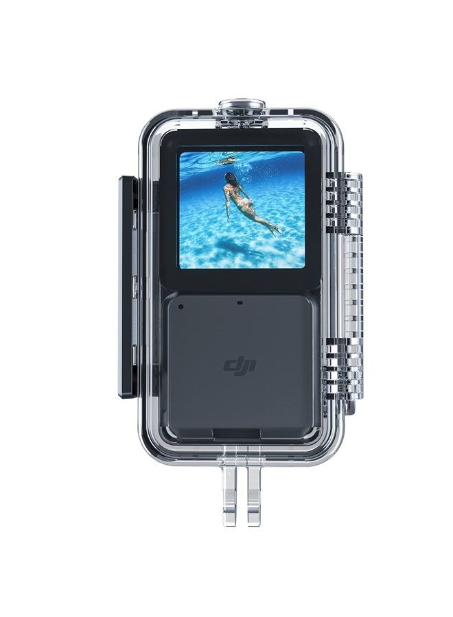 Waterproof Case for DJI Action 2 Camera, Underwater Housing Shell Cage Supports 45M/148FT Deep Diving Scuba Snorkeling with Quick Release Bracket Screw Accessories