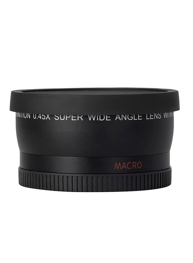 58mm Wide Angle Lens With Macro Lens Black