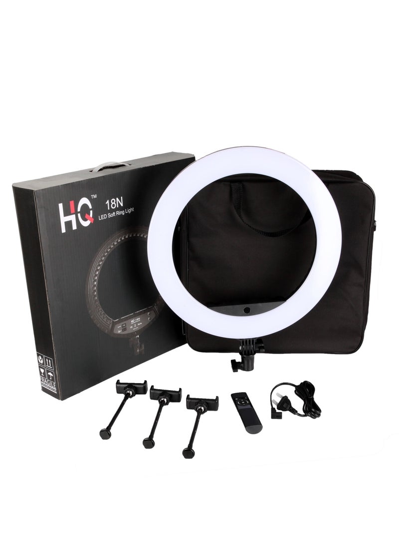 18N 18 Inch LED Photography Soft Ring Light With Tripod Stand