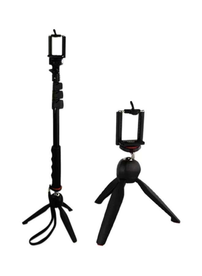 Camera Tripod And Monopod Set Black