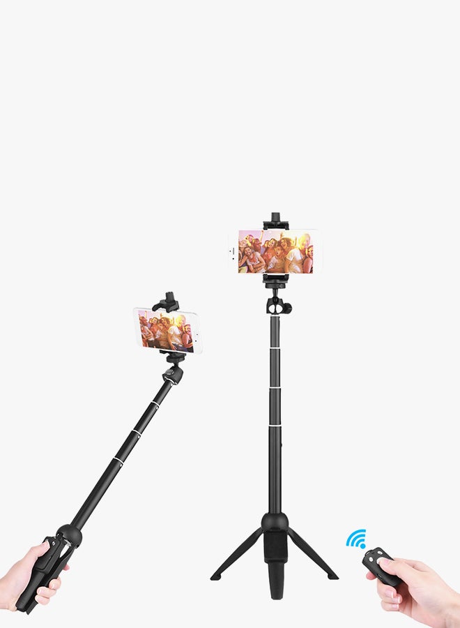 YT-9928 Tripod Selfie Stick With Remote Black