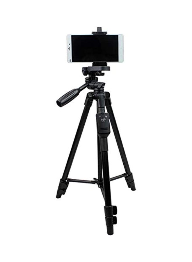Tripod Stand With Wireless Remote Control Shutter Black