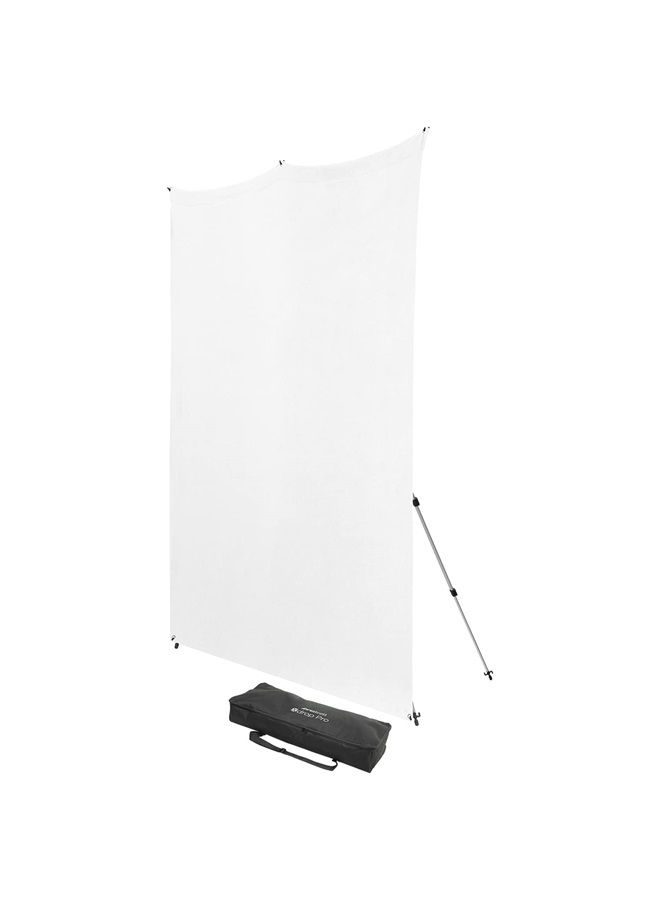 8'x8' High-Key White X-Drop Pro Wrinkle-Resistant Backdrop Kit - for Headshots, Portraits, Video Interviews, and Photo Booths