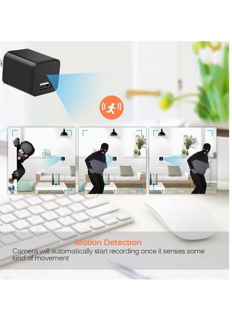 Hidden Spy Camera Wall Charger Adapter Monitor Video Recorder For Home Office Security