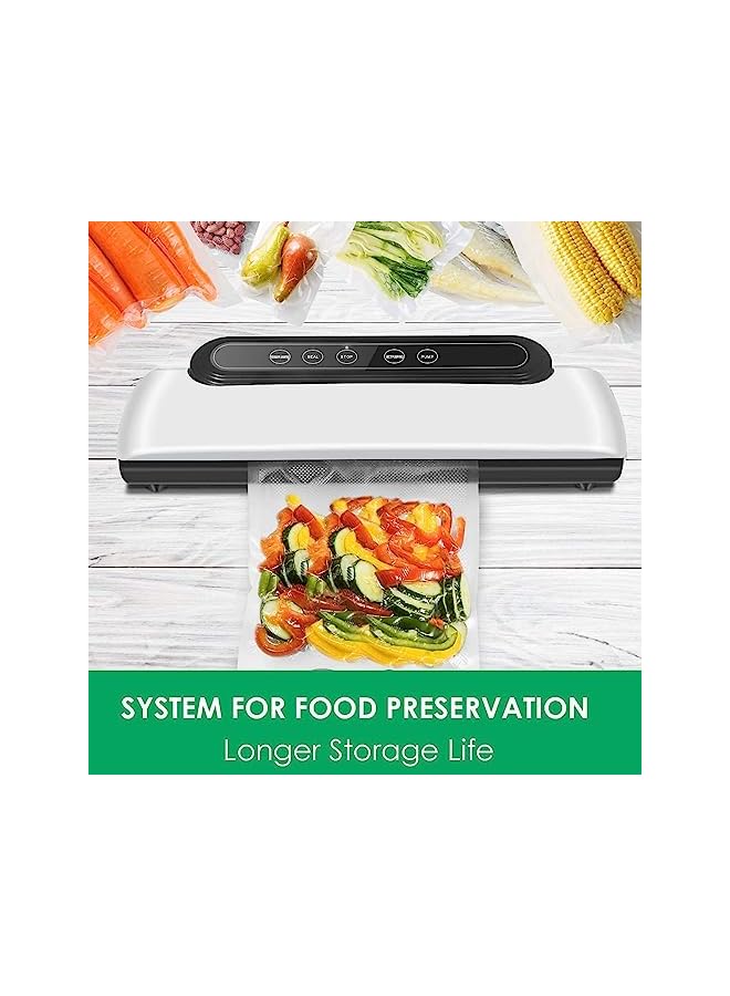 Sealer, New Upgraded Automatic Food Sealer Machine, Food Vacuum Air Sealing System For Food Preservation Storage Saver, Dry & Moist Food Modes