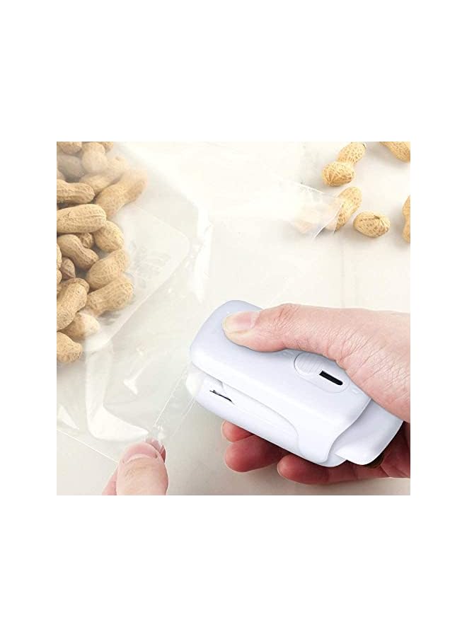Sealers, Handheld Bag Sealer 2 In 1 Mini Heat Sealer & Cutter Portable Bag Resealer Machine Food Saver For Plastic Bags Storage Snack Cookies