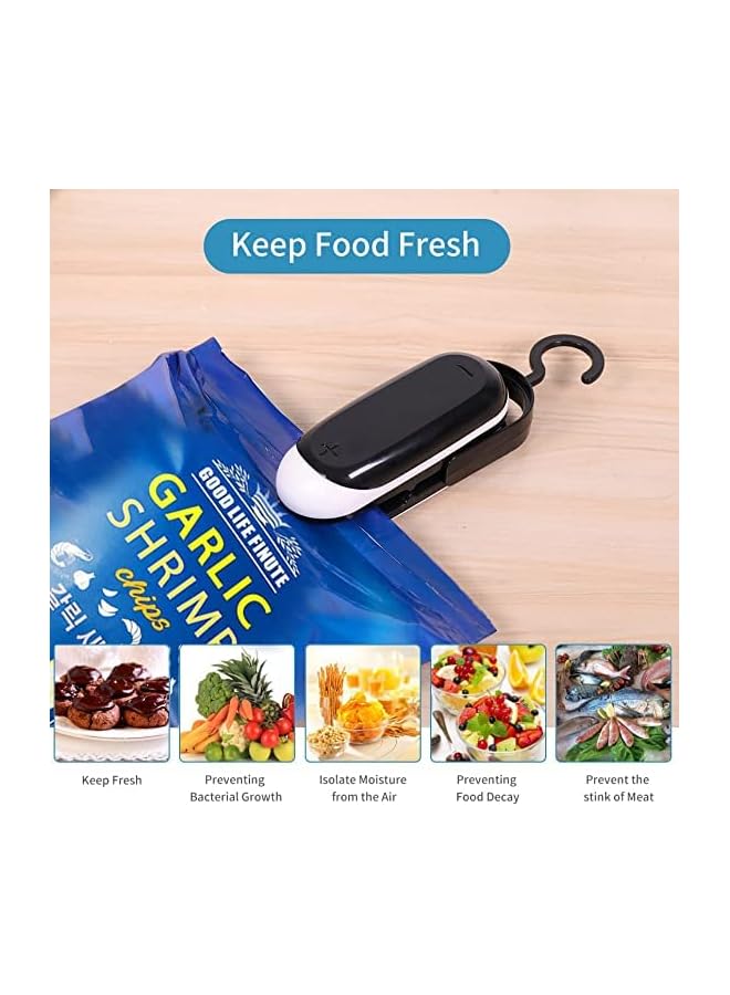 Mini Bag Sealer, Portable Food Sealer, Handheld Heat Vacuum Sealers, 2 In 1 Heat Sealer And Cutter For Plastic Bag
