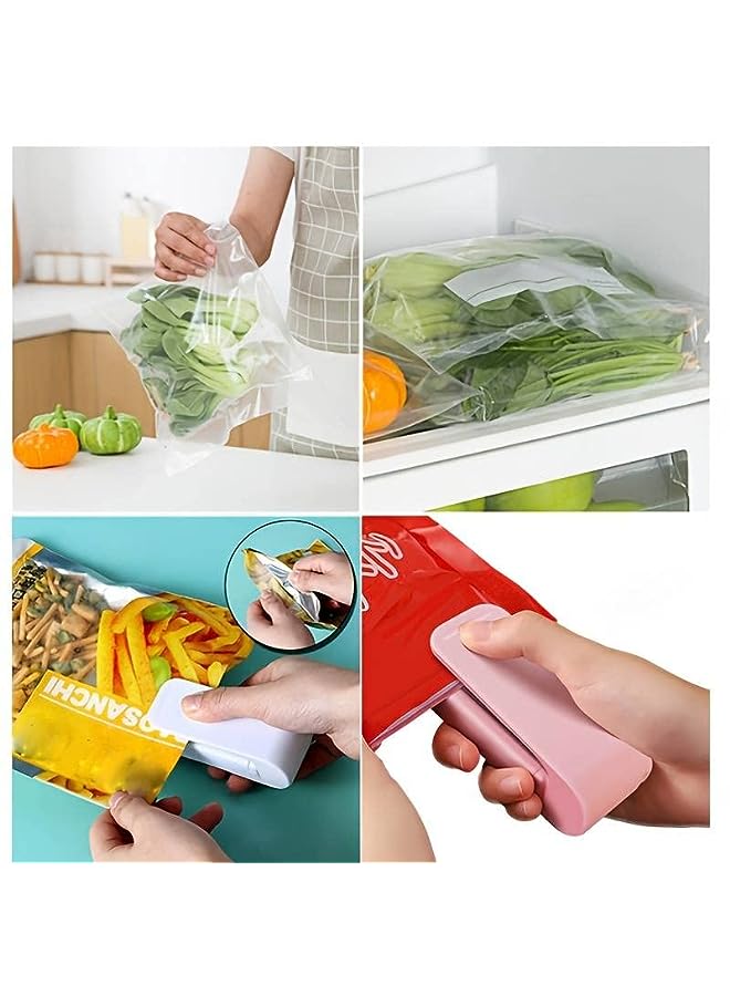 Mini Bag Sealer, Handheld Heat Vacuum Sealer, Portable Bag Resealer Machine For Plastic Bags Food Storage Snacks Freshness (2Xaa Batteries Included)