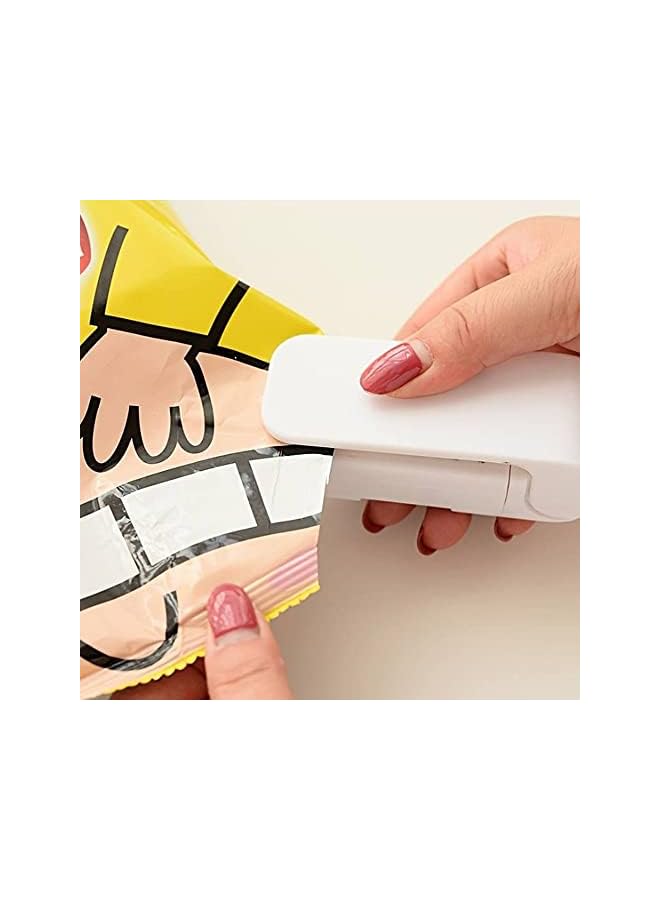 Mini Bag Sealer, Handheld Heat Vacuum Sealer, Portable Bag Resealer Machine For Plastic Bags Food Storage Snacks Freshness (2Xaa Batteries Included)
