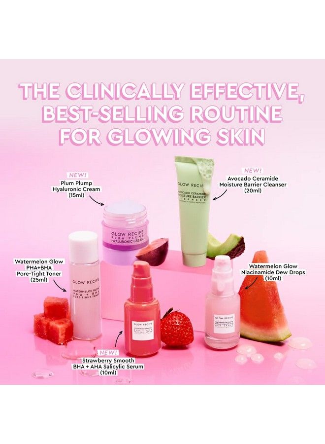 Fruit Babies Bestsellers Kit Mini Travel Size Beauty Essentials Avocado Foam Cleanser Niacinamide Dew Drops Serum Poretight Toner Salicylic Serum Hyaluronic Acid Cream (5 Count)