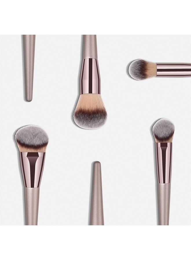 4pcs Professional Makeup Brush Set, Premium Synthetic Liquid Foundation Brush Blending Powder Tapered Kabuki Makeup Brushes Cosmetics Applicator