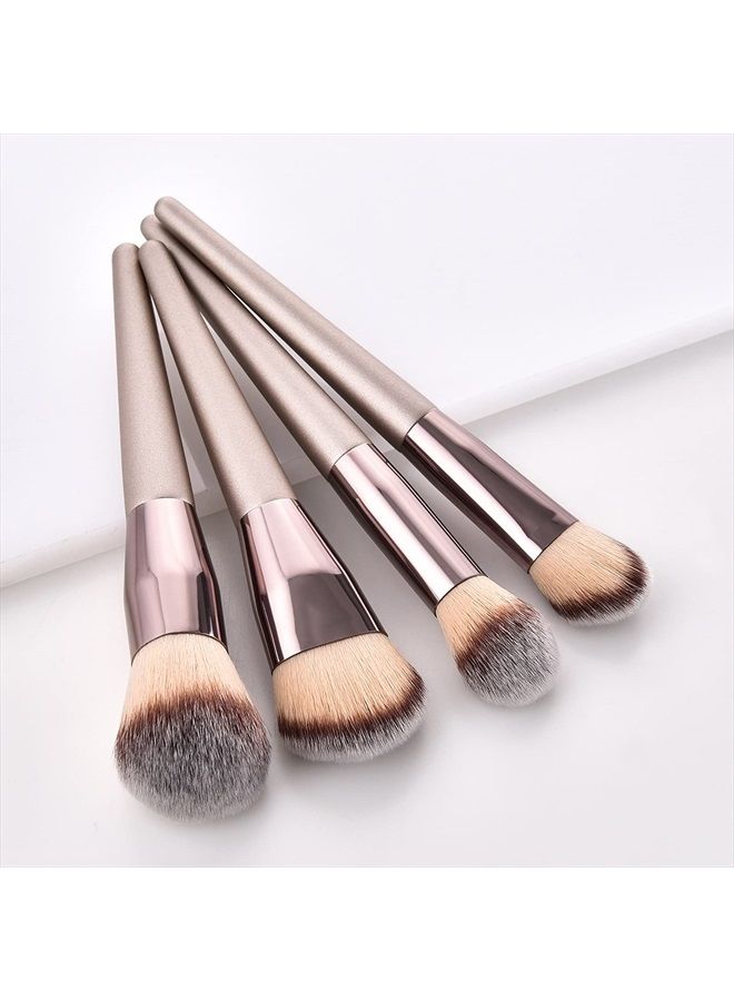 4pcs Professional Makeup Brush Set, Premium Synthetic Liquid Foundation Brush Blending Powder Tapered Kabuki Makeup Brushes Cosmetics Applicator