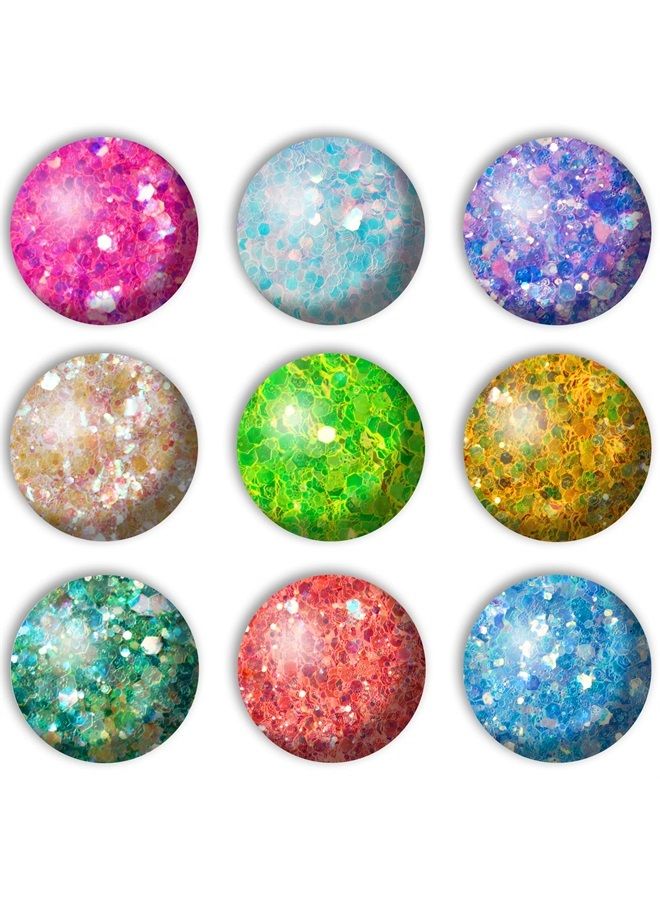 Body Glitter Wenida 9 Colors 190g Iridescent Ultra Sparkle Opal Chunky Glitter Cosmetic Festival Makeup Powder for Nail Hair Eye Face