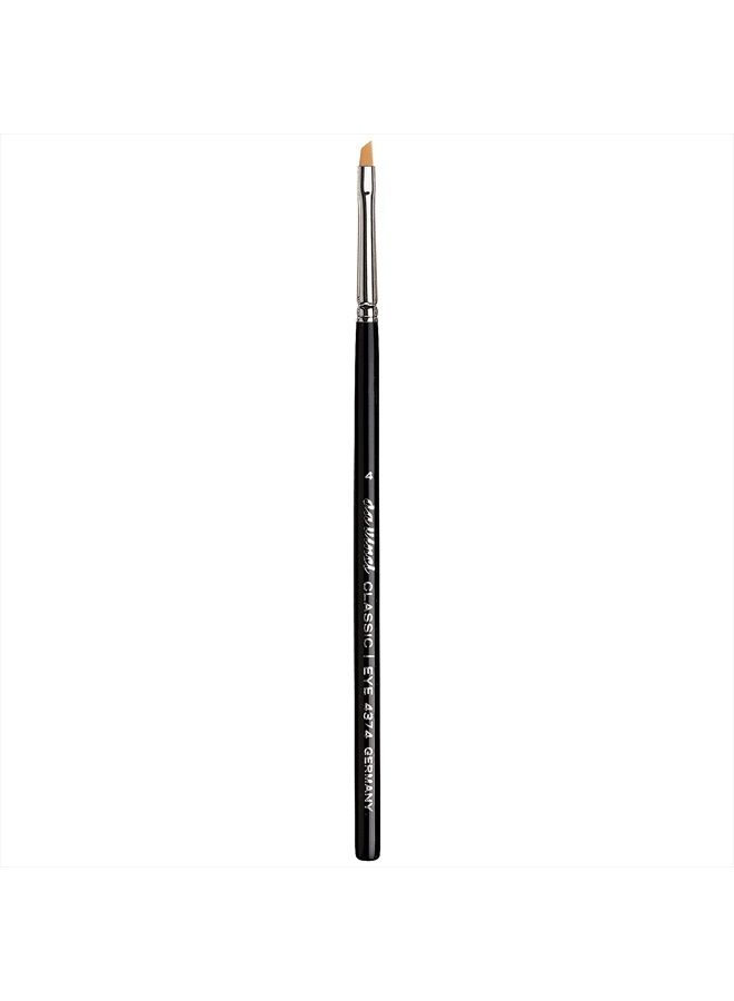 Cosmetic Eyeliner Series 4374 Size 4 • Angled Eyeliner Brush for Eyebrow, Eye Shadow and Eyeliner Techniques • Synthetic • Cruelty Free • Vegan (43744)