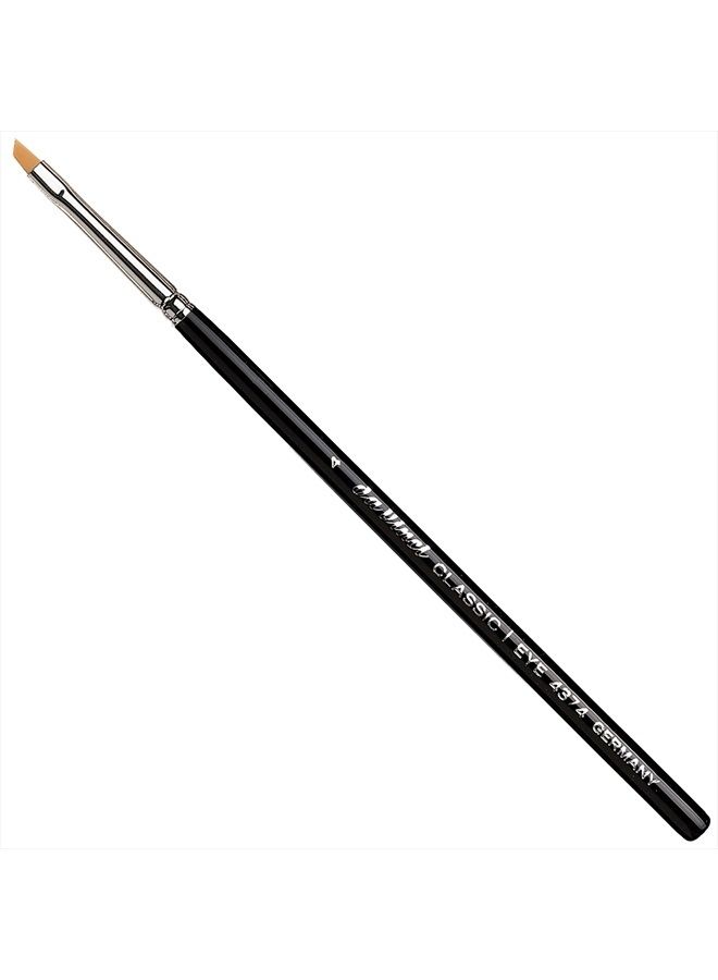 Cosmetic Eyeliner Series 4374 Size 4 • Angled Eyeliner Brush for Eyebrow, Eye Shadow and Eyeliner Techniques • Synthetic • Cruelty Free • Vegan (43744)