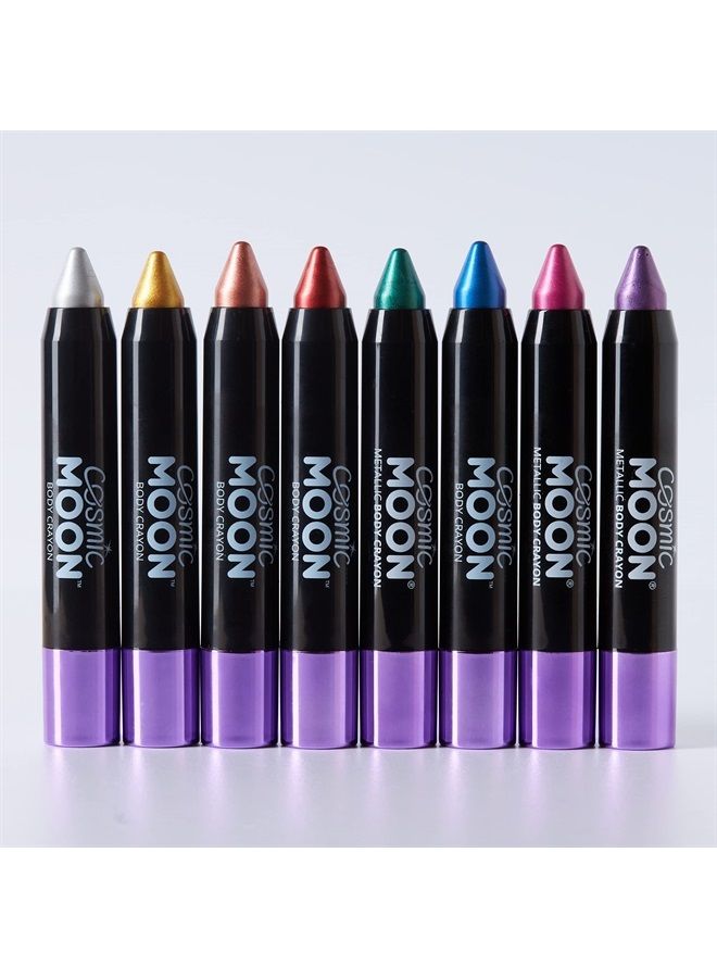 Metallic Face Paint Stick/Body Crayon makeup for the Face & Body - 0.12oz - Easily create metallic designs like a pro! - Gold