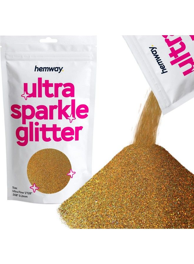 Premium Ultra Sparkle Glitter Multi Purpose Metallic Flake For Arts Crafts Nails Cosmetics Resin Festival Face Hair Gold Holographic Ultrafine (1;128