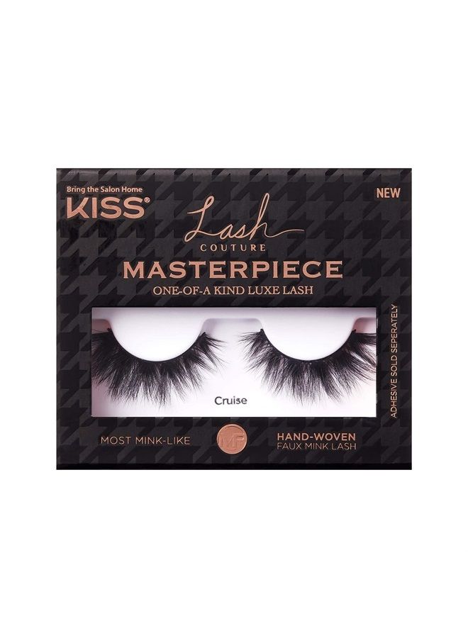 Lash Couture Masterpiece Fake Eyelashes Style 04, ‘Cruise', One-of-a-Kind Luxe Lash, Hand Woven Faux Mink Synthetic False Eyelashes, 1 Pair