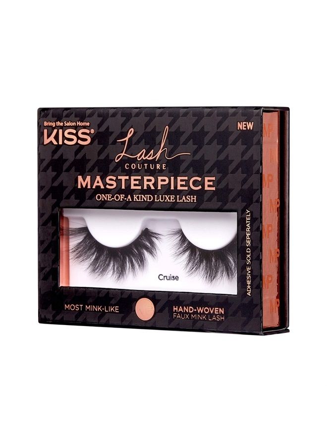Lash Couture Masterpiece Fake Eyelashes Style 04, ‘Cruise', One-of-a-Kind Luxe Lash, Hand Woven Faux Mink Synthetic False Eyelashes, 1 Pair