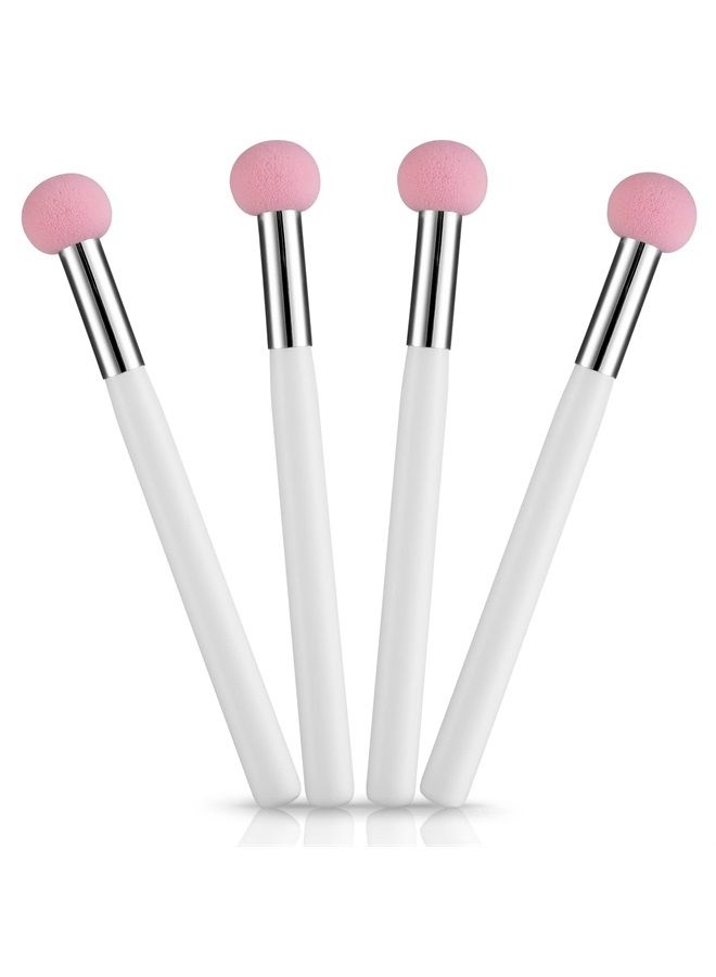 Foundation Brushes 4 PCS Makeup Setting Powder Blush Beauty Techniques Sponge Angled Stick Liquid Concealer Cream Nose Face Contour Make Up Loose Powder Puff Under Eyeline Set Pressed Blending