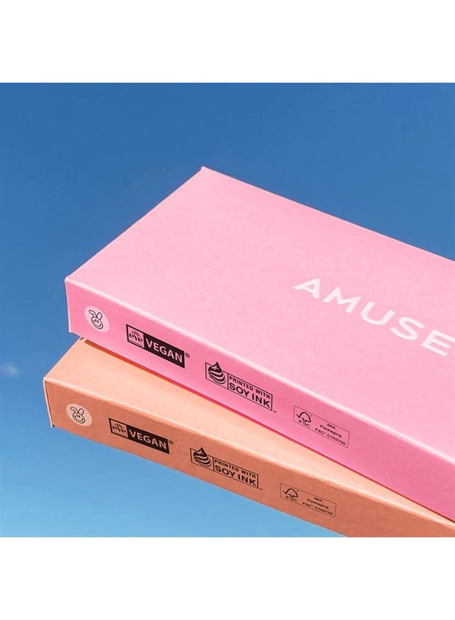 AMUSE Vegan Face All Palette Eyeshadow Blush 3-in-1 Contouring Soft Matt (01 MOON GLOW)