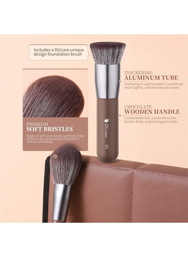 Makeup Brushes Professional with Bag 22Pcs Makeup Brush Set Premium Synthetic Kabuki Foundation Blending Brush Face Powder Blush Concealers Eye Shadows with Case