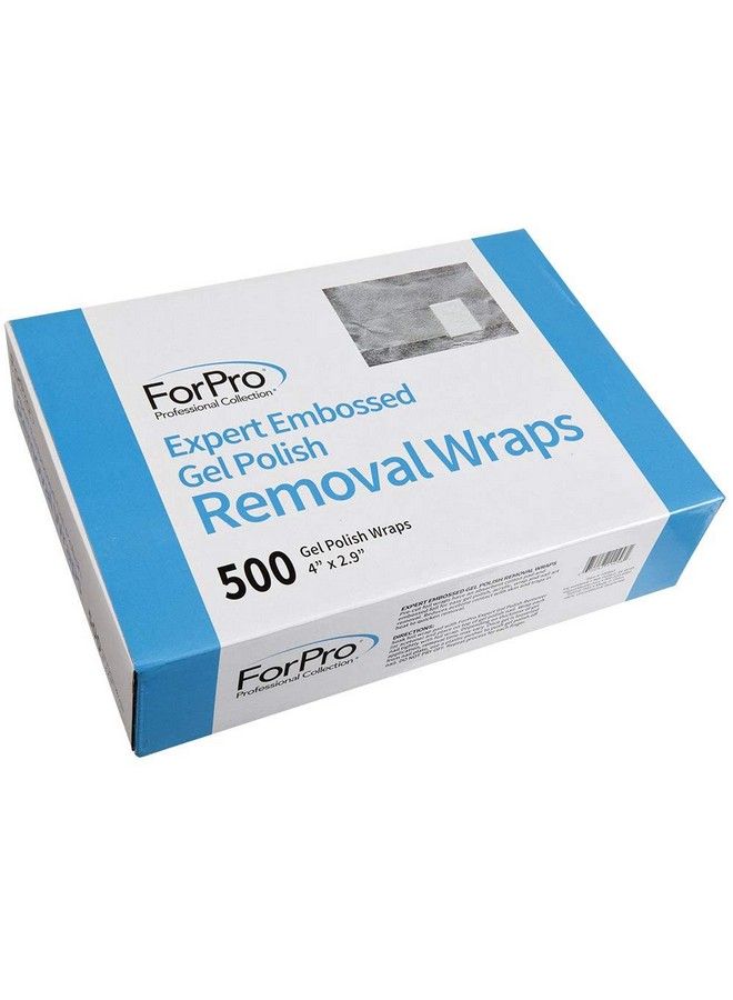Forpro Expert Embossed Gel Polish Removal Wraps Precut With Cotton Pad Remove Gel Polish Acrylics & Nail Art 4” L X 2.9” W 500Count