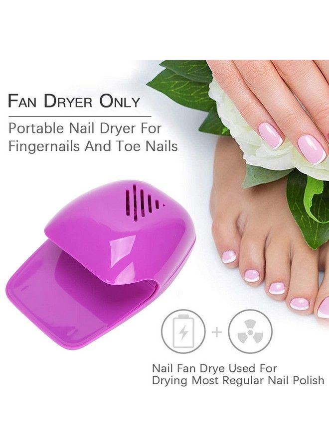 Nail Dryer Portable Fan Air Blow For Regular Nail Polish[Purple]